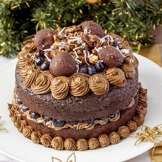 Chocolate Brownie Layer Cake