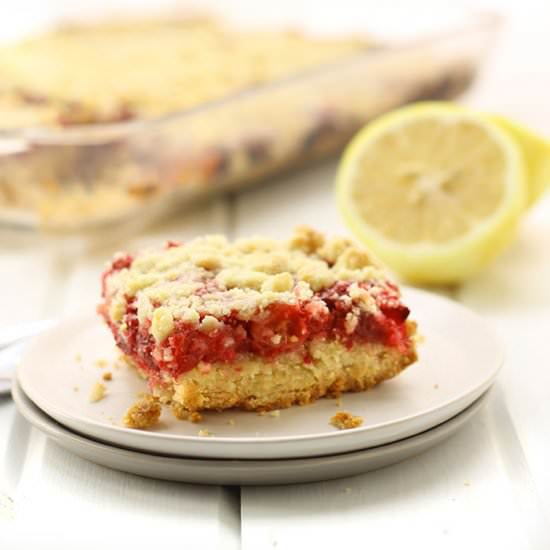 Lemon Cranberry Crumb Bars