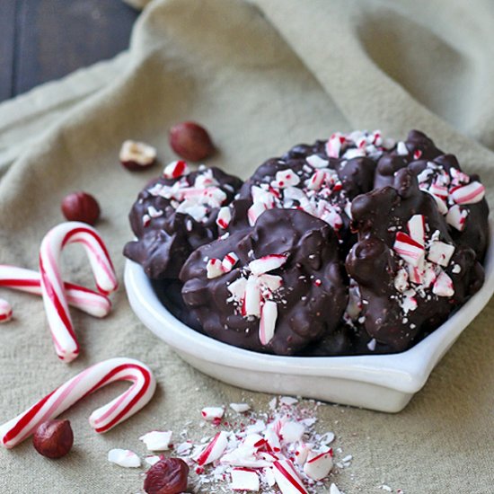 Peppermint Hazelnut Clusters