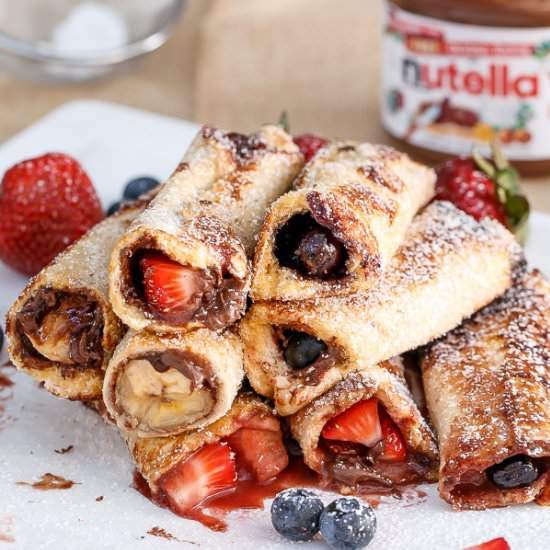 Nutella Fruit French Toast Cannoli