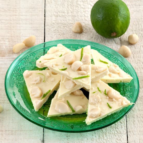 Lime and Macadamia Nut Bark