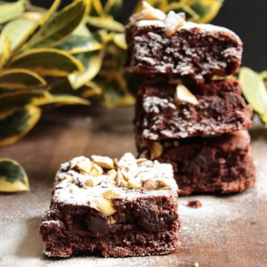 Chocolate and chestnut brownies