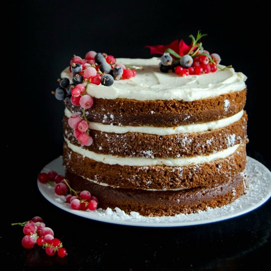 Apple Gingerbread Cake