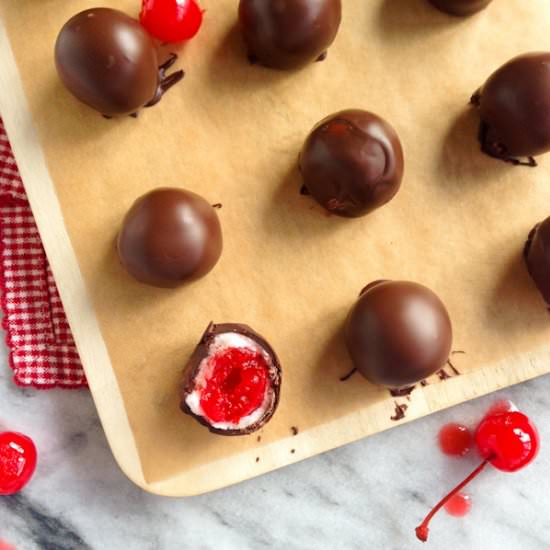 Chocolate Covered Cherry Cordials