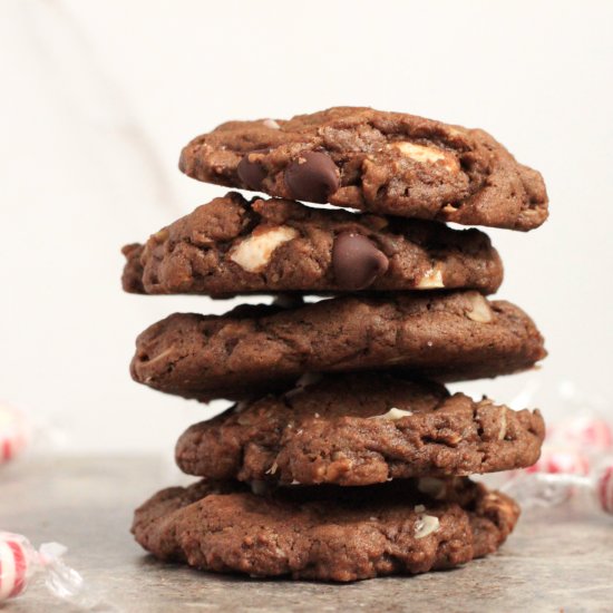 Hot Chocolate Peppermint Cookies