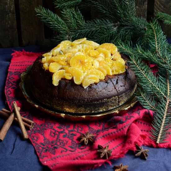 Gingerbread cake with mandarine