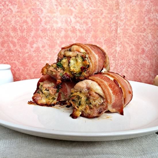 Bacon wrapped chicken