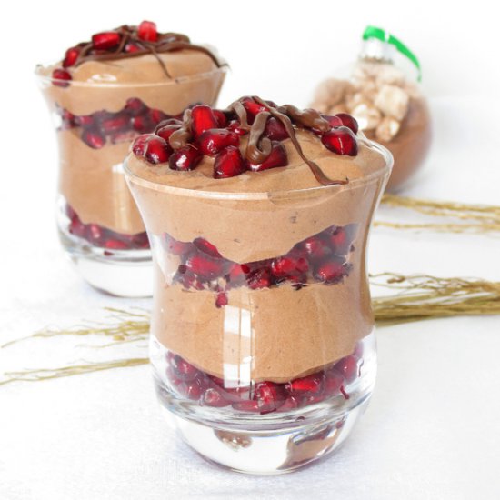 Pomegranate Chocolate Pudding