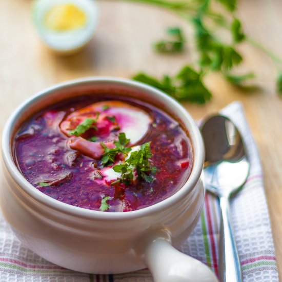 Beet Vegetable Soup (Borsch)