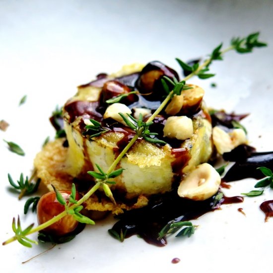 Goats Cheese with Balsamic Hazelnuts