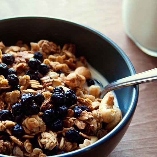 Blueberry Ginger Cashew Granola