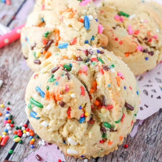 Birthday Cake Pudding Cookies