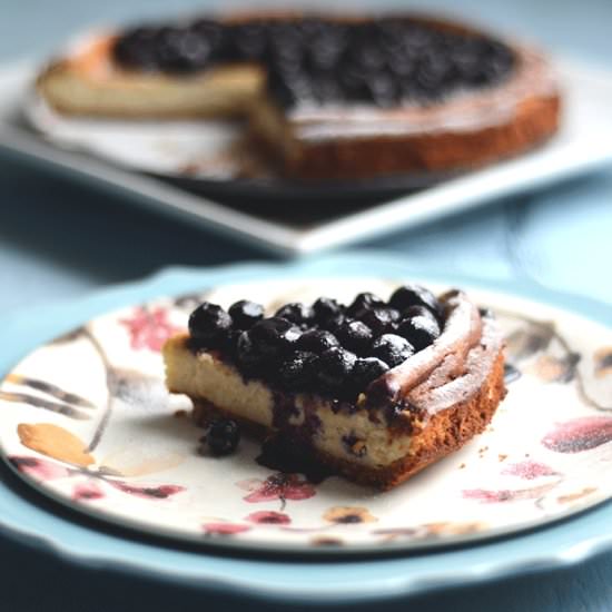 New York Style Blueberry Cheesecake