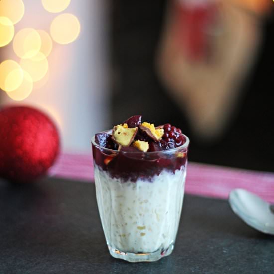 Rice Pudding and Mulled Fruit