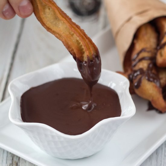 Churros with Chocolate Sauce