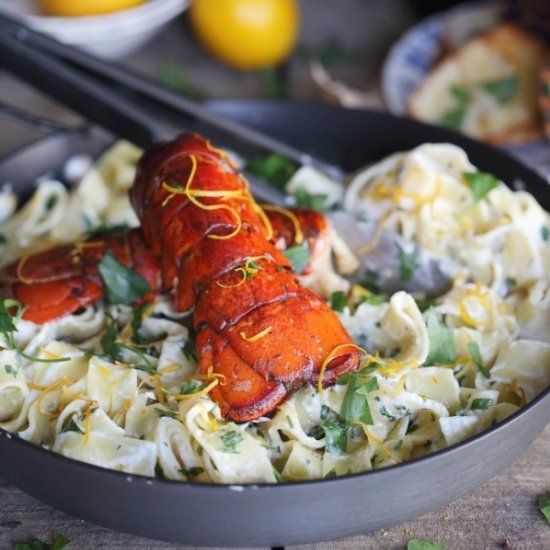 Creamy Lemon Lobster Pappardelle