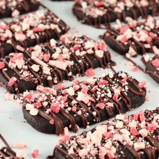 Chocolate Peppermint Shortbread