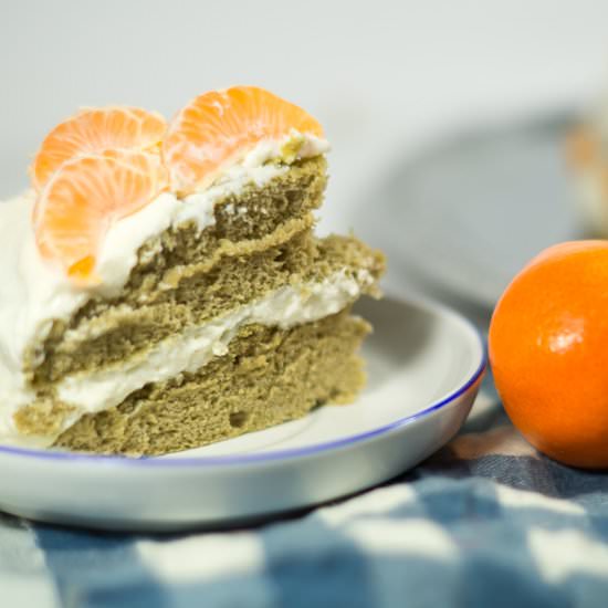 Matcha Mandarin Sponge Cake