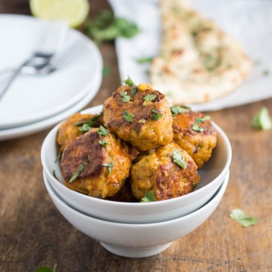 Thai Red Curry Chicken Meatballs