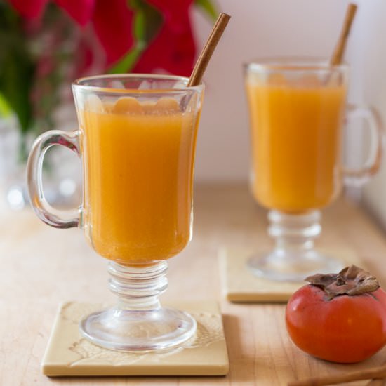 Persimmon-Bourbon Hot Toddy