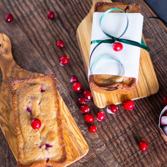 Cranberry Walnut Bread (Vegan)