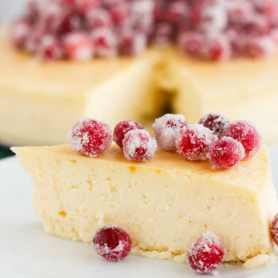 Crust-less lemon cheesecake