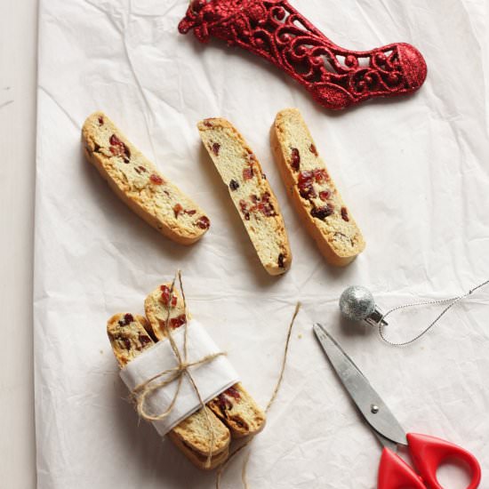 Cranberry and lemon biscotti