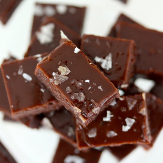 Dark Chocolate Sea Salt Fudge