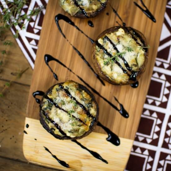 Five cheese stuffed mushrooms