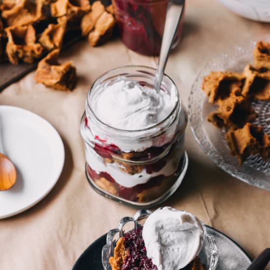 Gingerbread Waffle Parfaits