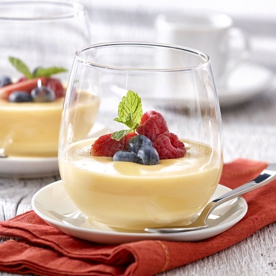 White Chocolate Pudding with Orange