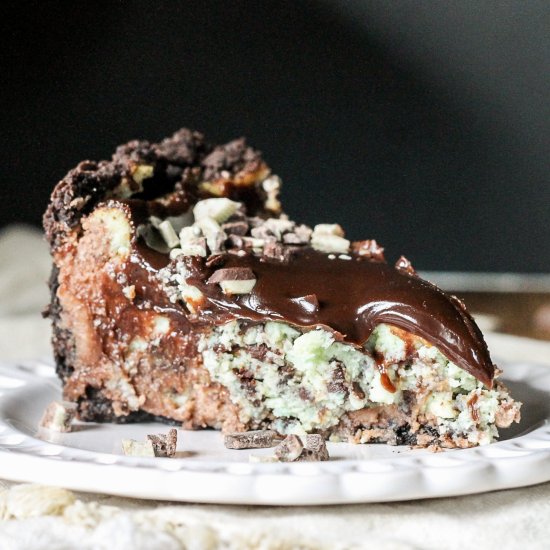 Mint Chocolate Chip Cheesecake