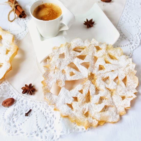 Phyllo Dough Snowflakes