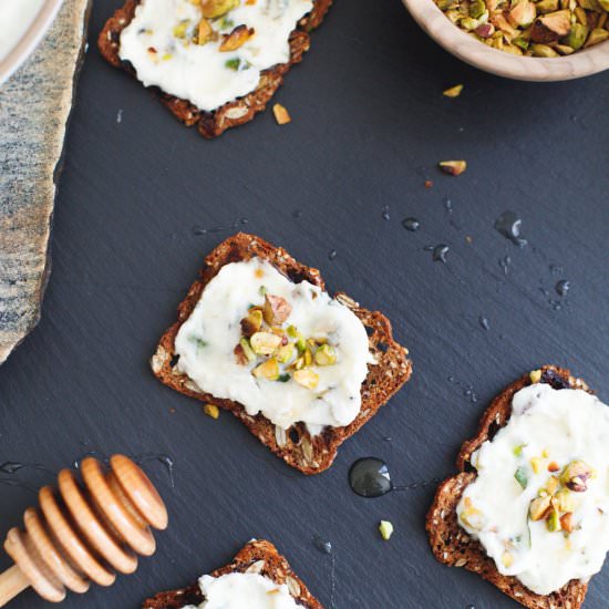 Pistachio Basil Ricotta Spread