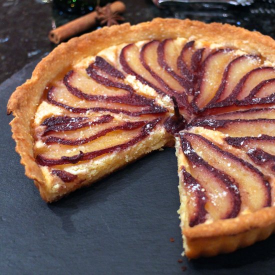 Poached Pear Tart