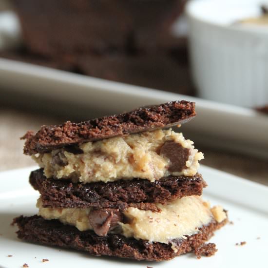 Brownie Brittle w/ Cookie Dough Dip