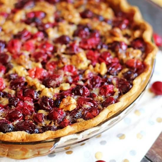 Cranberry Pomegranate Walnut Pie