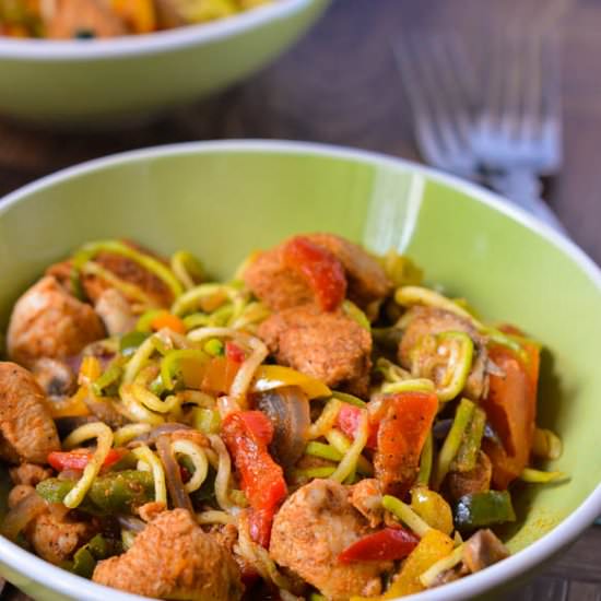 Cajun Chicken with Zoodles