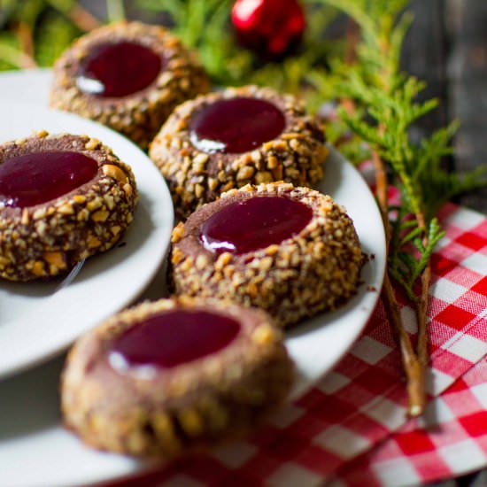 Hazelnut Raspberry Thumbprints