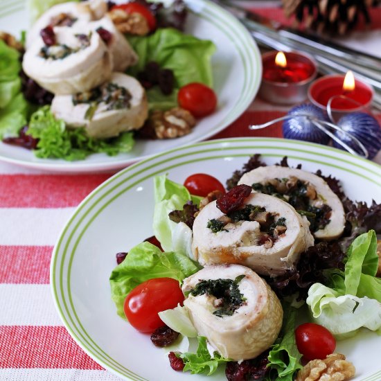 Christmas Chicken Roulade