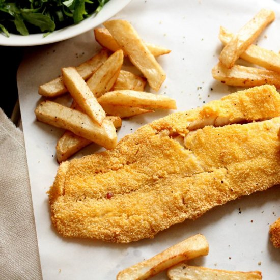 Polenta Fish and Chips