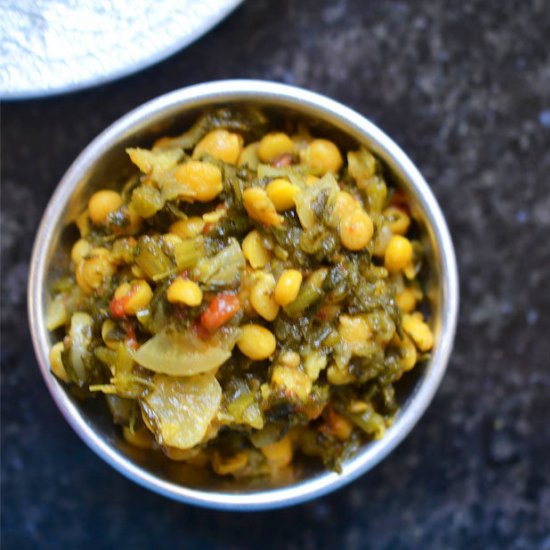 Radish Leaves Dry Curry