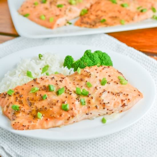 Maple Miso Dijon Salmon