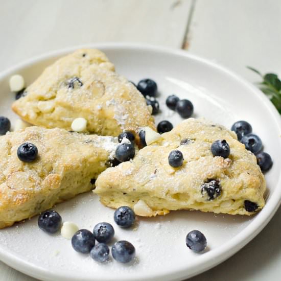 Blueberry White Chocolate Scones