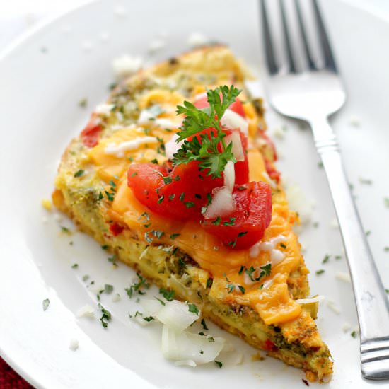 Slow Cooker Veggie Omelette