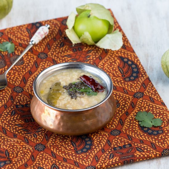 Tomatillo Lentil Gravy (Dal)