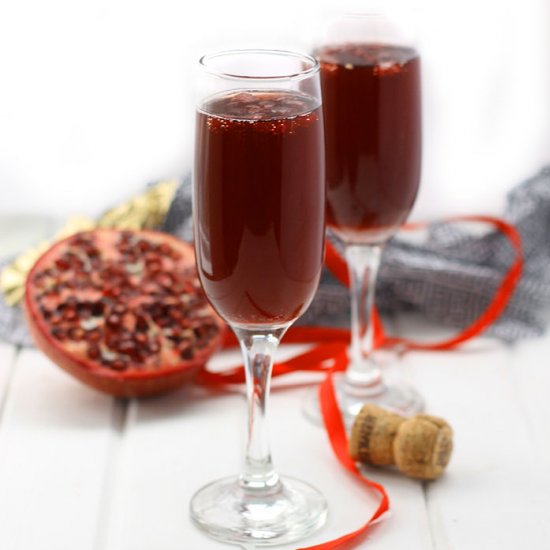 Pomegranate Champagne Martini