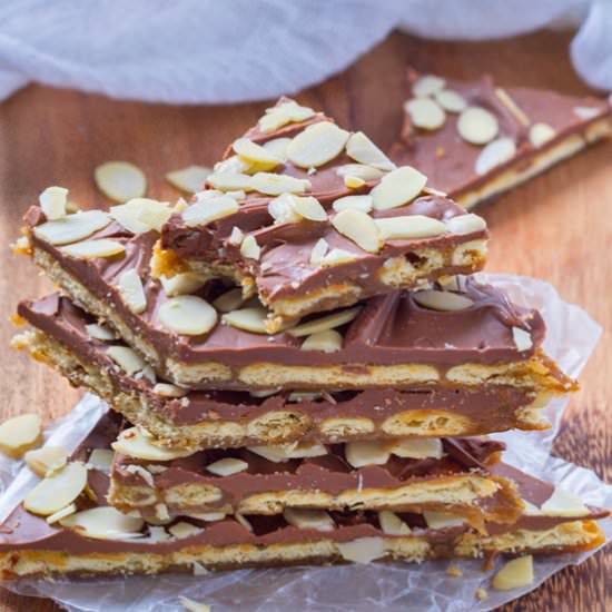 Almond Rum Saltine Toffee