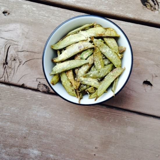 Homemade Snap Pea Chips