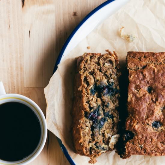 Banana Blueberry Coconut Bread